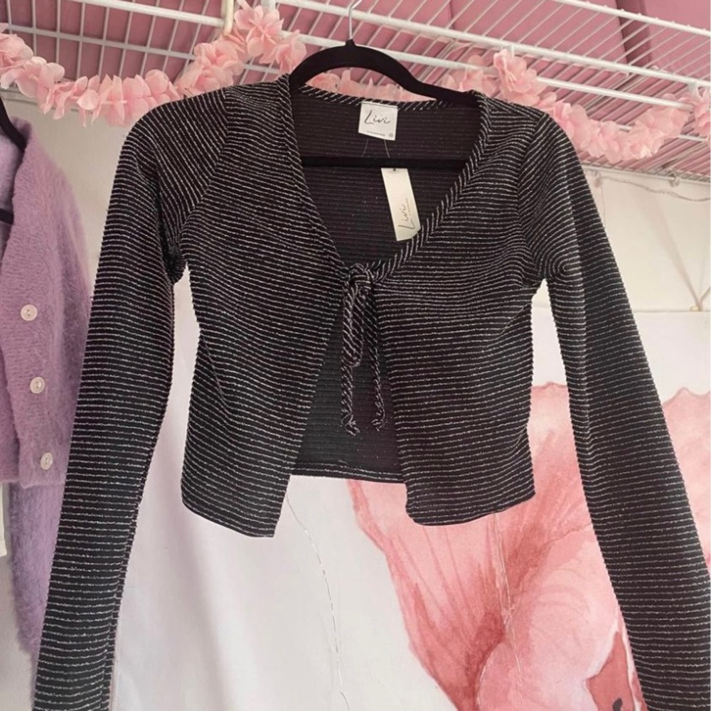 Cropped Sparkly Cardigan
